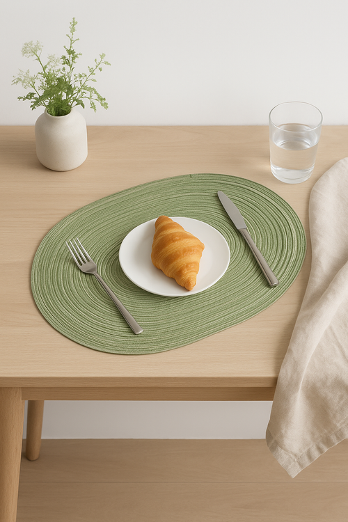 Set de table tressé moderne antidérapant résistant chaleur - vue 2 sur 2