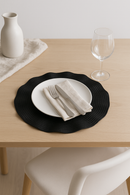 Set de table tressé ondulé lavable lot six