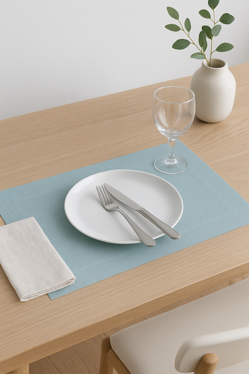 Set de table vinyle tissé antidérapant lavable - vue 2 sur 2