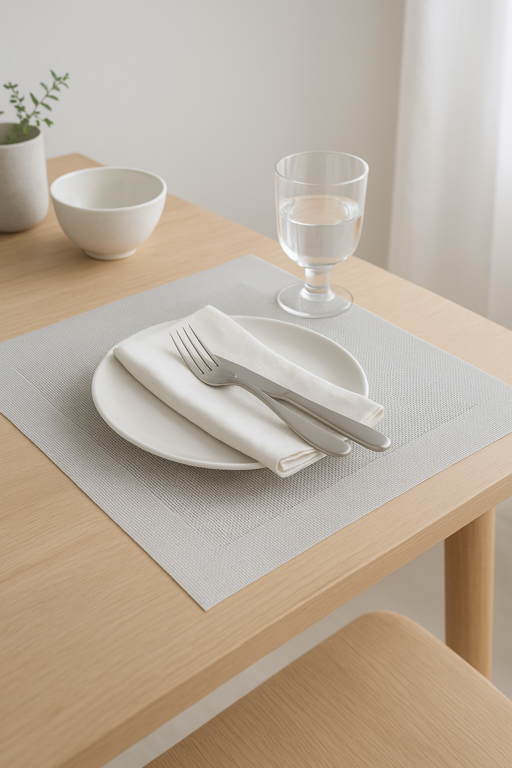 Set de table vinyle tissé antidérapant lavable - vue 2 sur 2