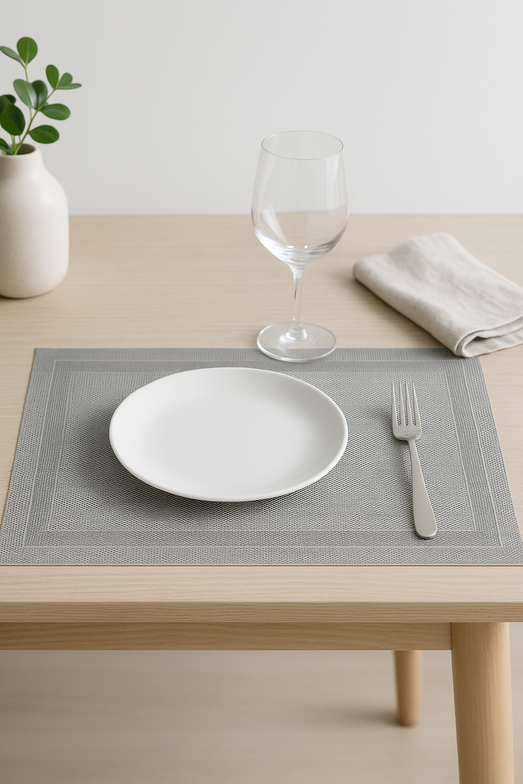 Set de table vinyle tissé antidérapant lavable - vue 2 sur 2