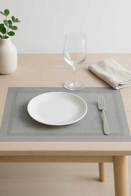 Set de table vinyle tissé antidérapant lavable - vue 2 sur 2