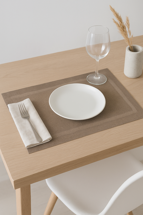 Set de table vinyle tissé antidérapant lavable résistant - vue 2 sur 2