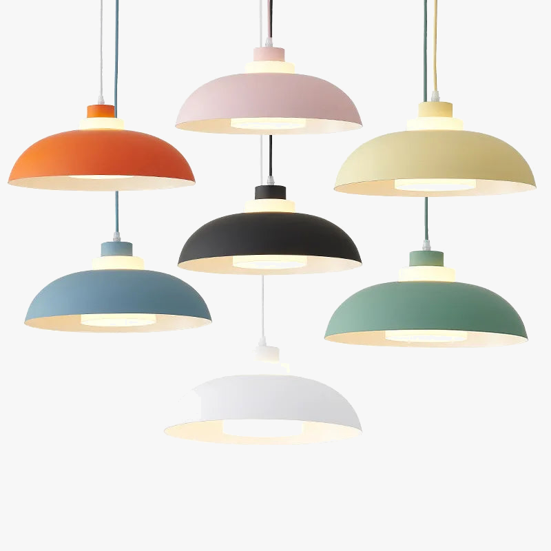 Simple 	 moderne nordique LED créatif Macaron UFO barre lumineuse chambre chevet bureau salle de classe salle à manger suspension