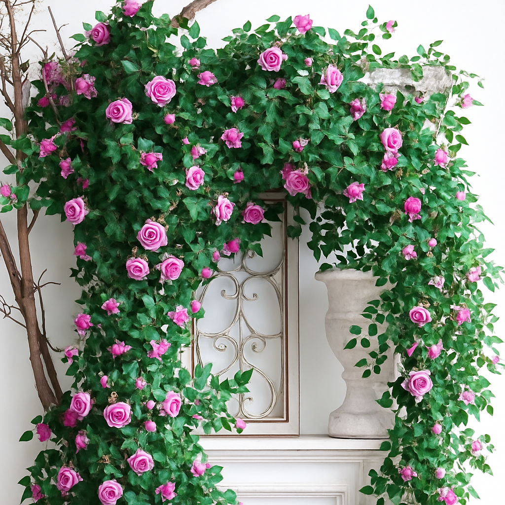soie artificielle fleurs faux roses décoration élégante pour intérieur - vue 3 sur 11