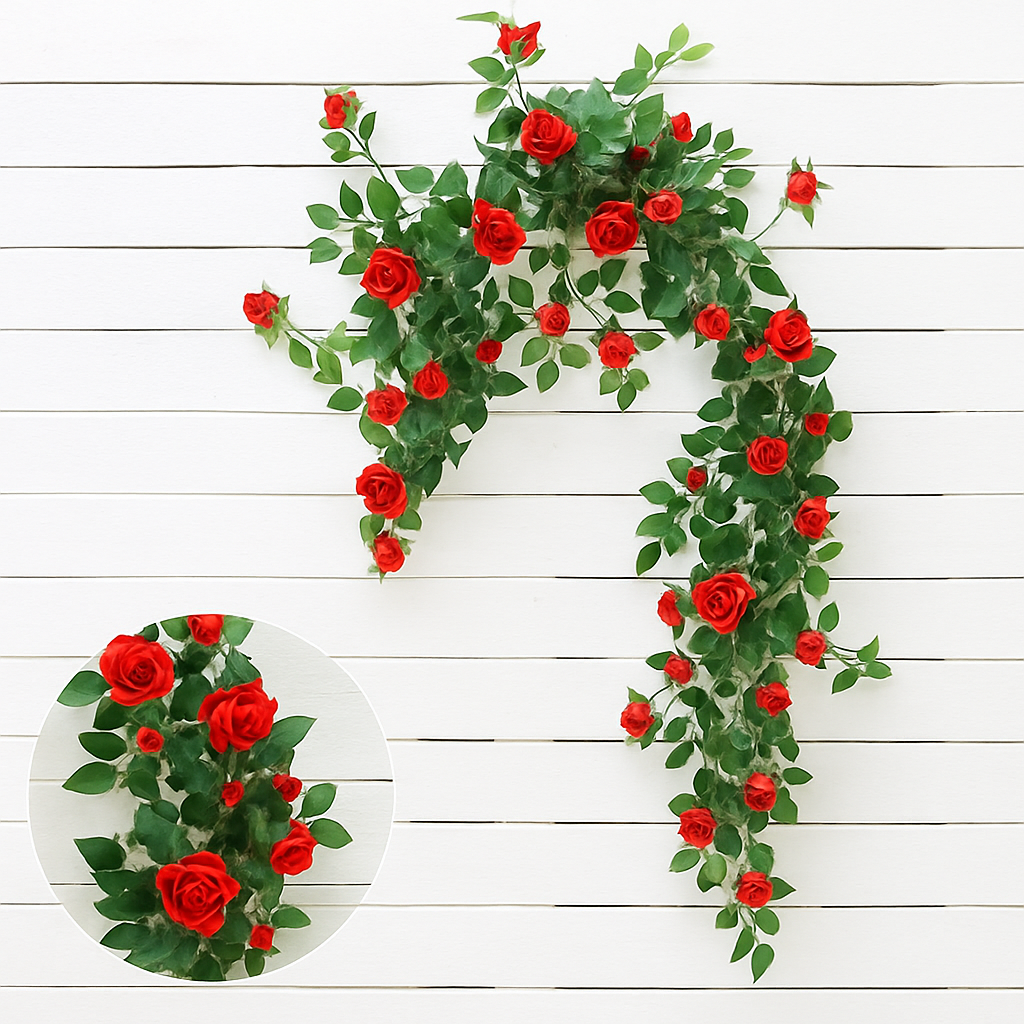 soie artificielle fleurs faux roses décoration élégante pour intérieur - vue 11 sur 11