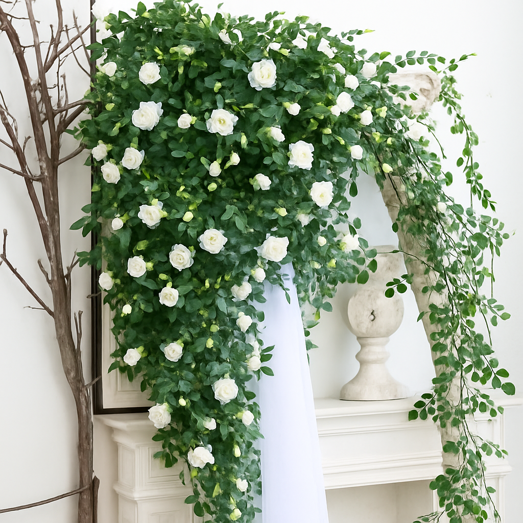 soie artificielle fleurs faux roses décoration élégante pour intérieur - vue 4 sur 11