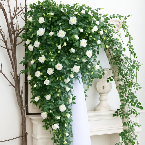 soie artificielle fleurs faux roses décoration élégante pour intérieur - vue 5 sur 11