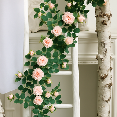 soie artificielle fleurs faux roses décoration élégante pour intérieur - vue 6 sur 11