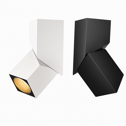 Spot cubique rectangle à LED orientables - vue 3 sur 4
