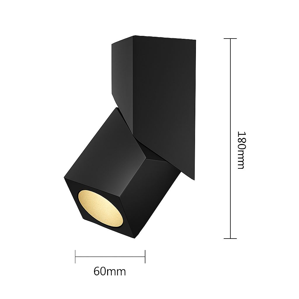 Spot cubique rectangle à LED orientables - vue 4 sur 4