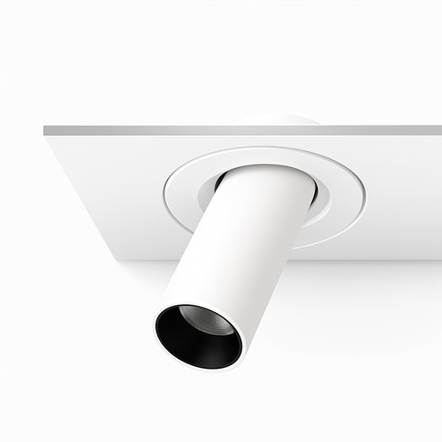 Spot de Plafond Tube Long noir/blanc encastré Led point lampe Angle rotatif 12w - vue 3 sur 7