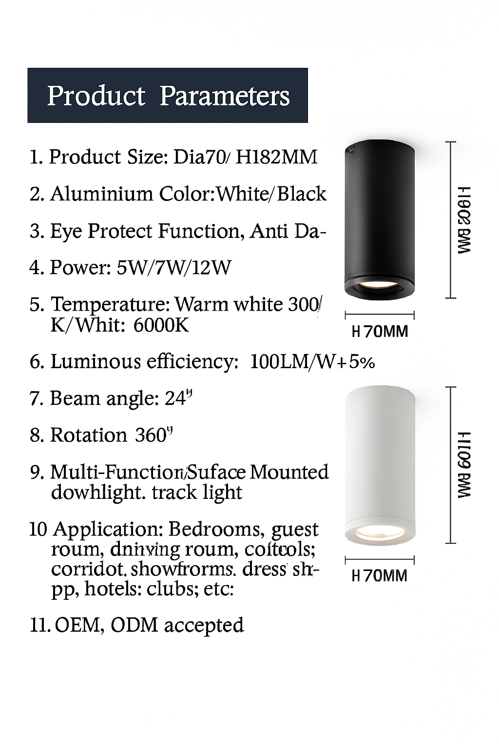 Spot design LED avec orientation à 90° Silla - vue 8 sur 8
