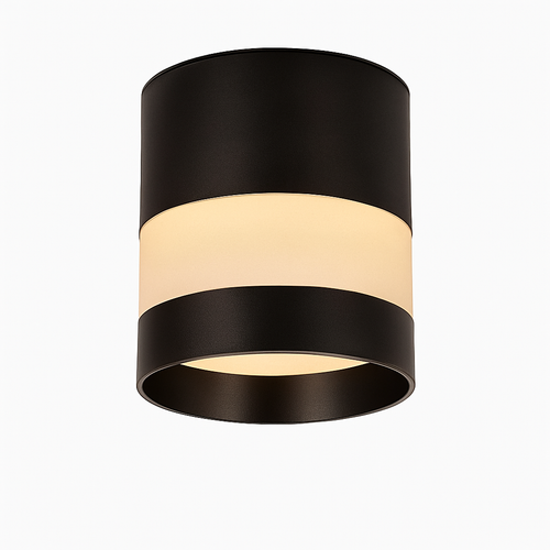 Spot design LED rond avec bande lumineuse Loft - vue 3 sur 6