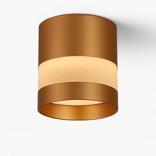 Spot design LED rond avec bande lumineuse Loft - vue 2 sur 6