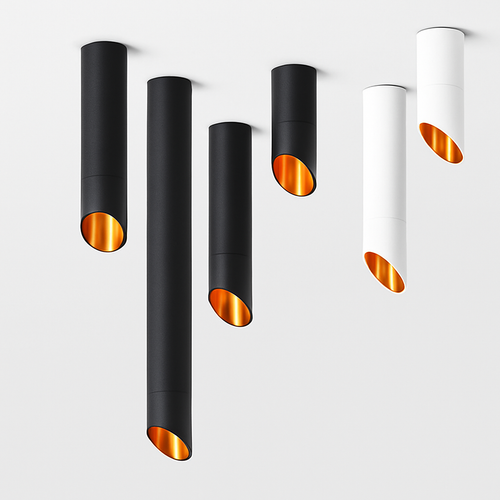 Spot design LED tube aluminium style géométrique - vue 3 sur 4