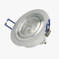 spot encastré dimmable en métal satiné pour éclairage intérieur