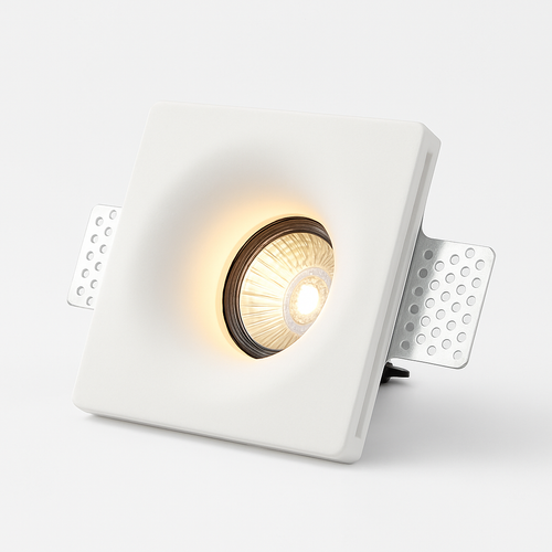 Spot encastré en gypse GU10 LED anti-éblouissant projecteur sans bordure intégré salon chambre allée éclairage domestique - vue 2 sur 9