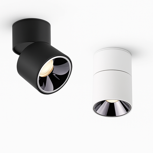 spot led dimmable anti-éblouissement pliant rotatif en surface - vue 2 sur 9