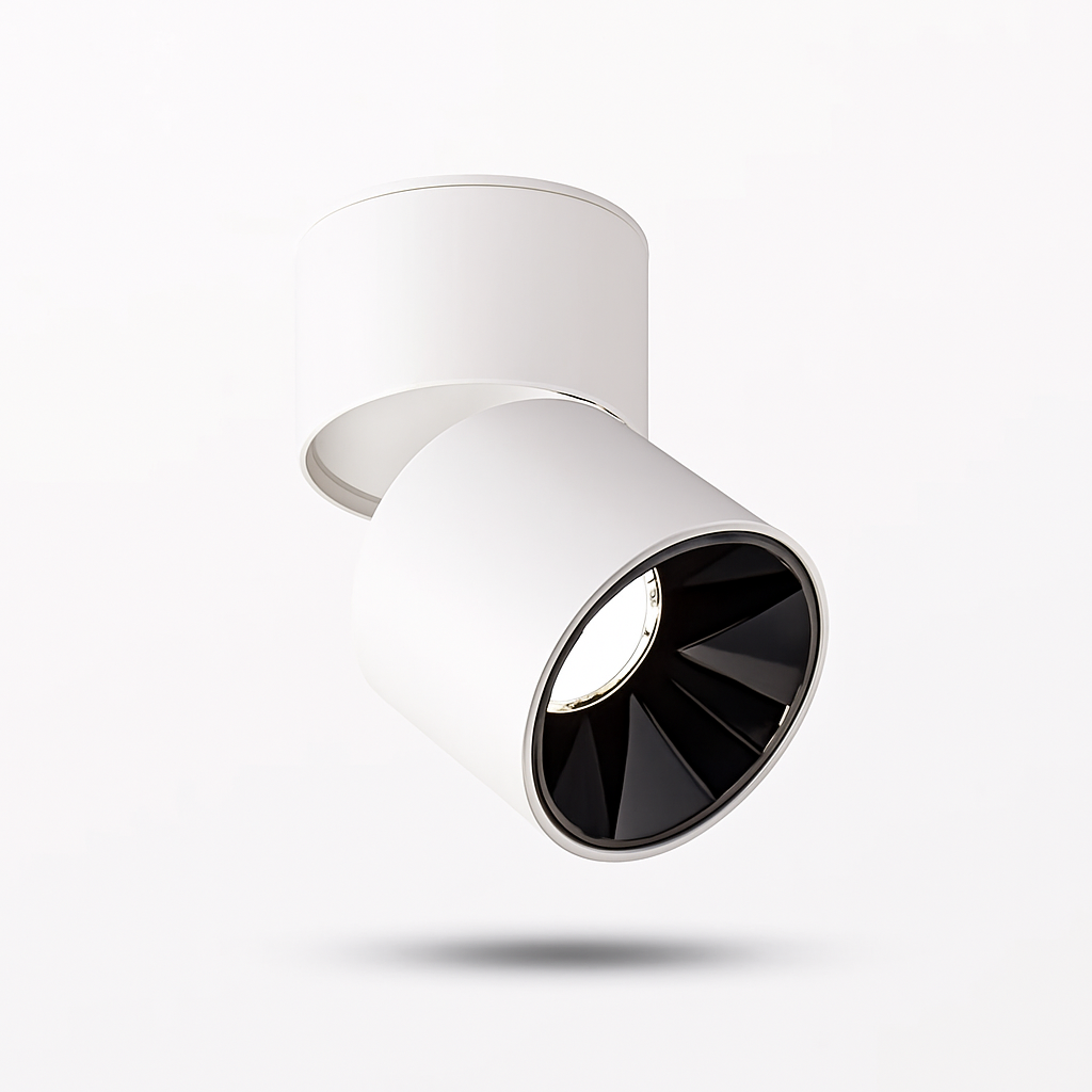spot led dimmable anti-éblouissement pliant rotatif en surface - vue 6 sur 9