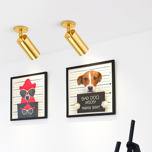 spot led en aluminium doré pour éclairage moderne intérieur - vue 4 sur 6