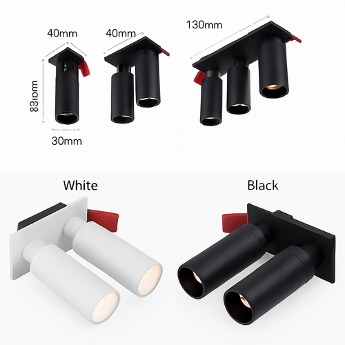 spot led encastré réglable pour musées et galeries d'art - vue 2 sur 5