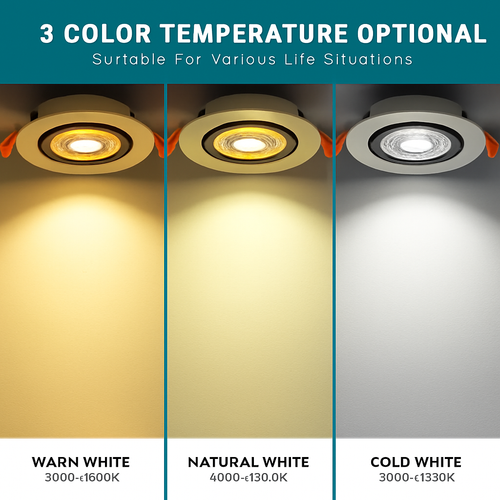 spot led encastrable rotatif 360 degrés pour intérieur - vue 4 sur 8