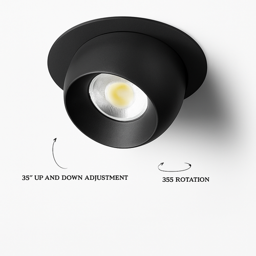 spot led encastrable rotatif à intensité variable éclairage intérieur - vue 2 sur 5