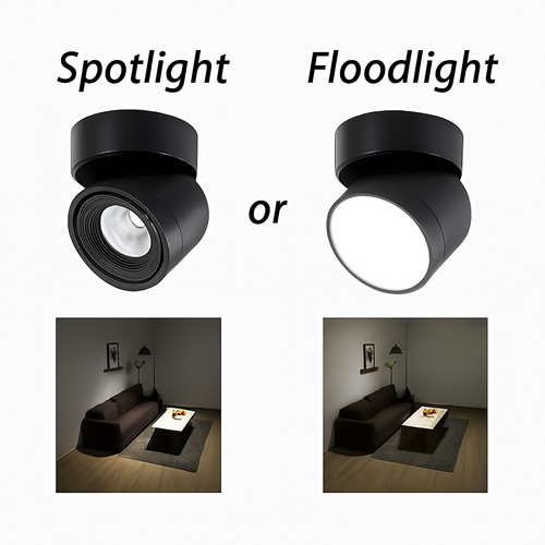 spot led moderne 360° réglable en aluminium pour intérieur - vue 9 sur 10
