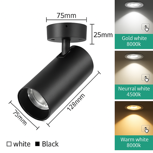 spot led plafonnier intérieur montage en surface design moderne - vue 13 sur 12