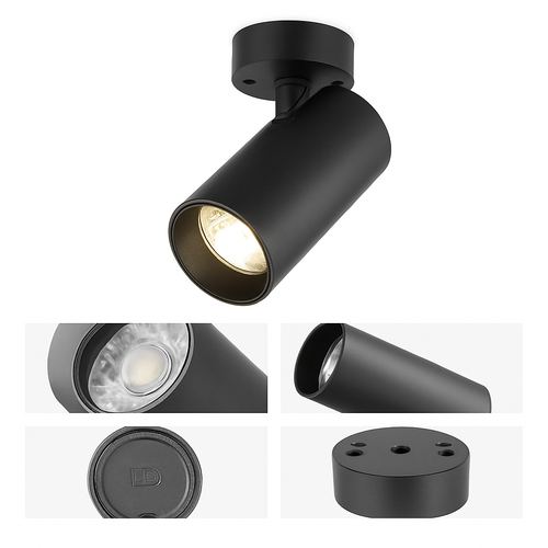 spot led plafonnier intérieur montage en surface design moderne - vue 2 sur 12