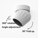 spot led rotatif à 360° éclairage mural pliable et anti-vertige
