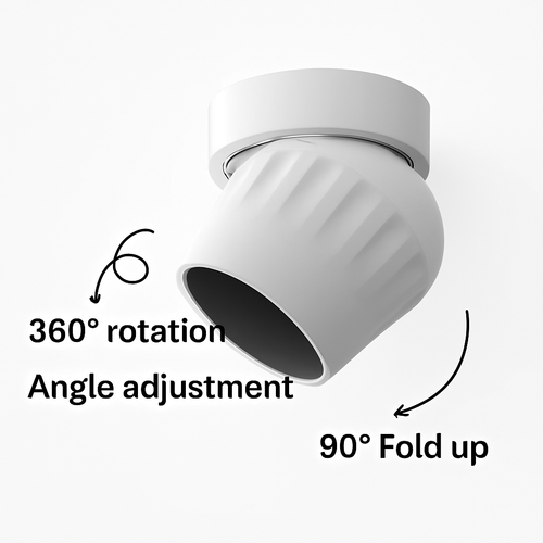 spot led rotatif à 360° éclairage mural pliable et anti-vertige - vue 3 sur 10