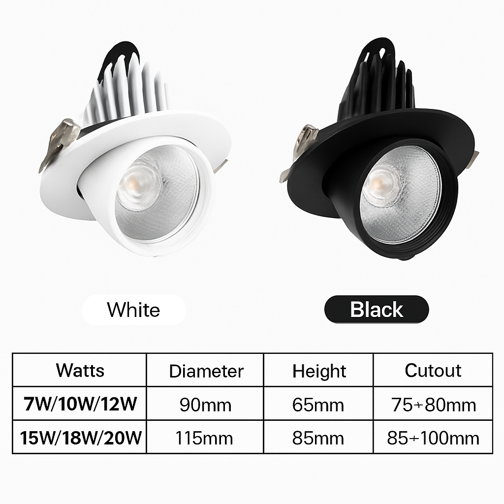 Spot lumineux LED encastrable avec technologie COB - vue 3 sur 6