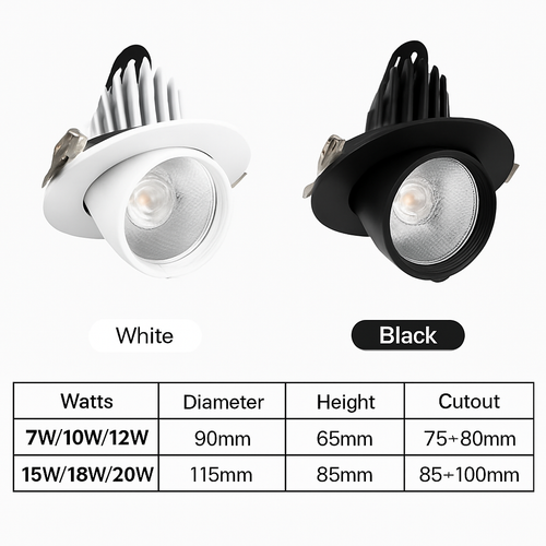 Spot lumineux LED encastrable avec technologie COB - vue 4 sur 6