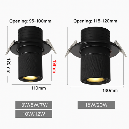 Spot lumineux Led encastrable avec technologie COB - vue 5 sur 18