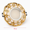 Spot lumineux Led encastrable en résine cristal incrusté de luxe