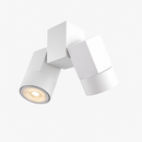 Spot moderne avec double LED en aluminium blanc
