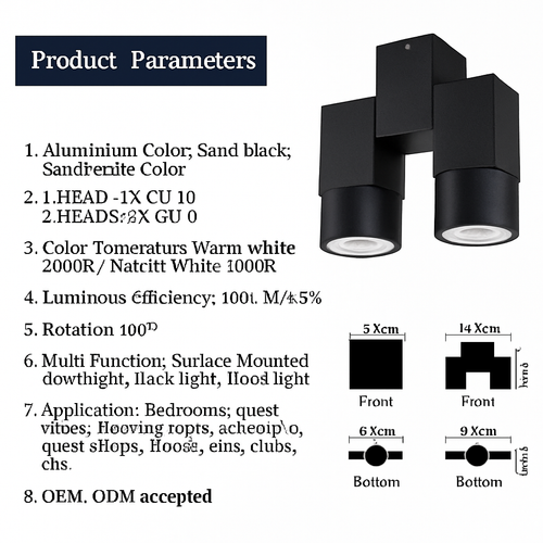 Spot moderne avec double LED en aluminium blanc - vue 4 sur 10
