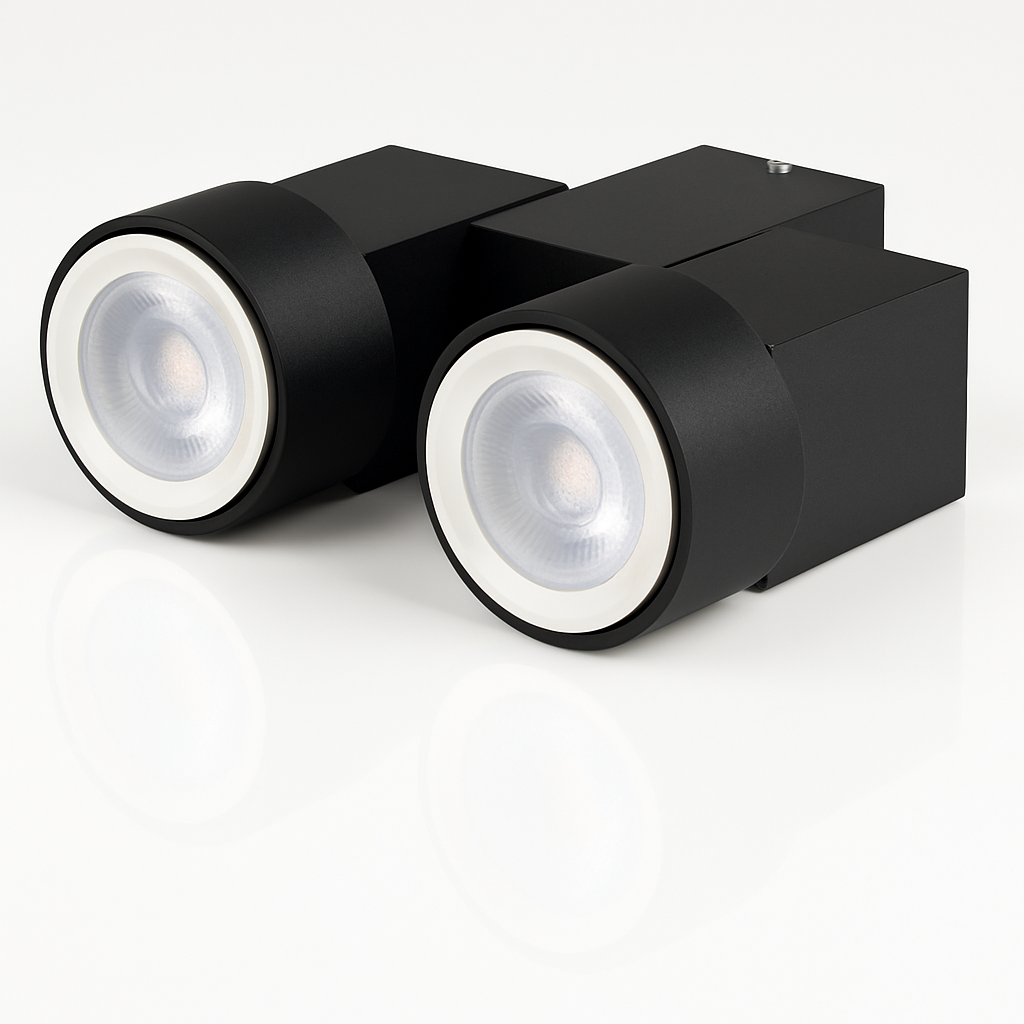 Spot moderne avec double LED en aluminium blanc - vue 5 sur 10
