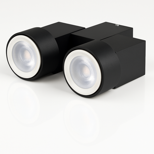 Spot moderne avec double LED en aluminium blanc - vue 5 sur 10
