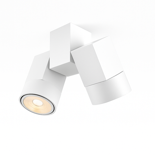 Spot moderne avec double LED en aluminium blanc - vue 8 sur 10