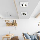 Spot moderne LED avec base carré et lumière rotative 360° Solal