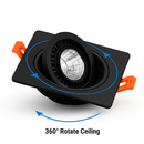 Spot moderne LED avec base carré et lumière rotative 360° Solal