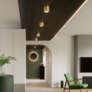 Spot moderne LED cylindrique en métal doré Tarm