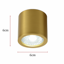 Spot moderne LED cylindrique en métal doré Tarm