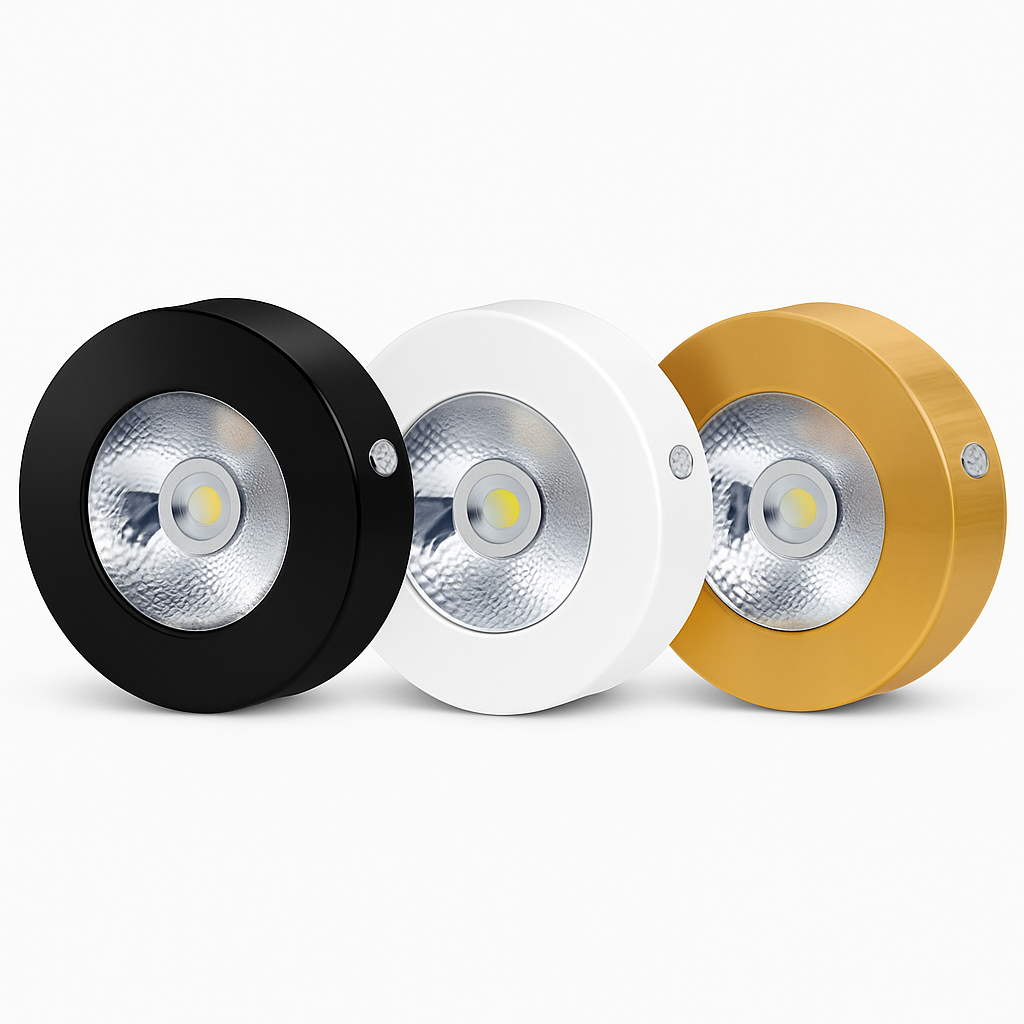 Spot moderne LED extra fin rond en aluminium Delma - vue 5 sur 7