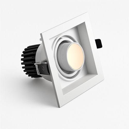 Spot moderne LED à focus réglable et forme encastrable carré Tiago - vue 4 sur 8