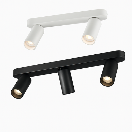 Spot moderne LED rond avec plusieurs cylindres Surface - vue 5 sur 9