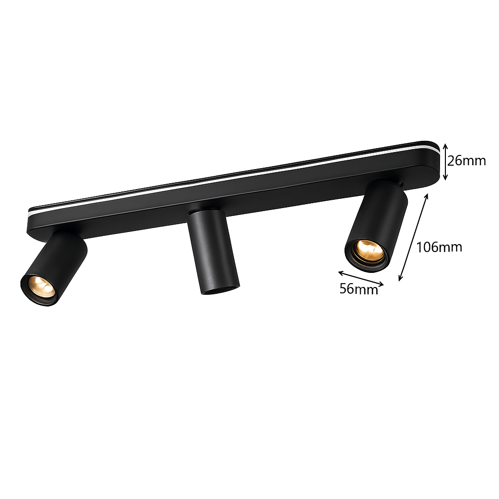 Spot moderne LED rond avec plusieurs cylindres Surface - vue 8 sur 9
